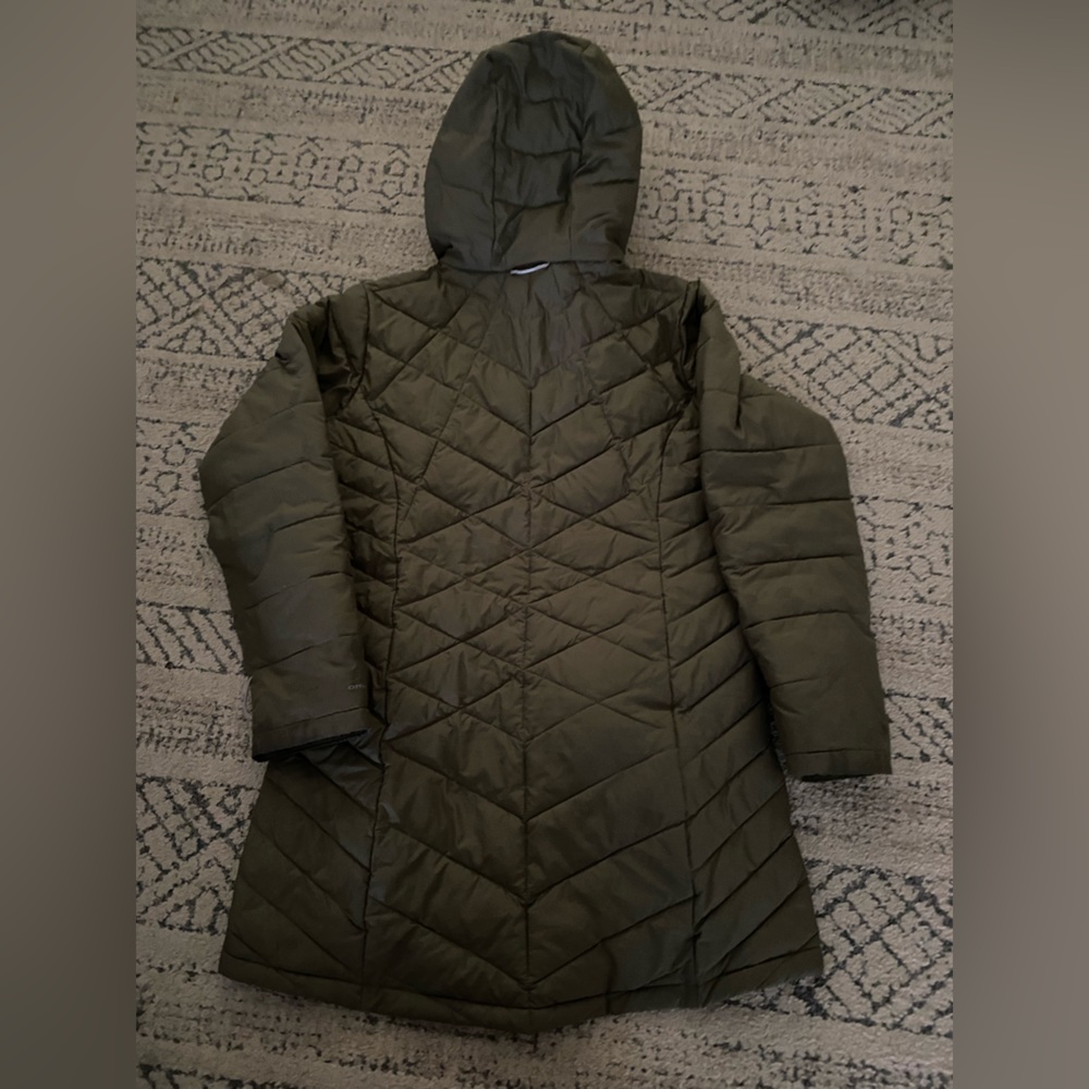 Hunter Green Thermo Columbia Knee Length Winter Coat 14/16 LIKE NEW